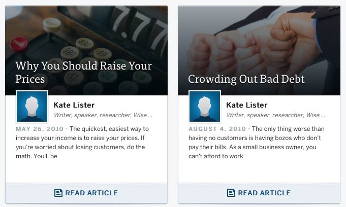 Kate’s Articles for American Express OpenForum