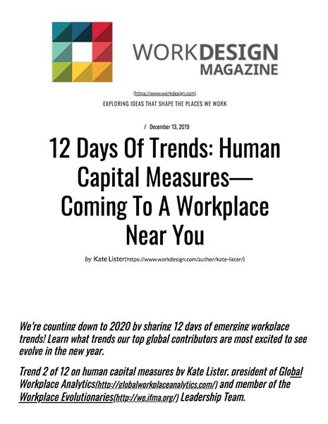 Human Capital Measures—Coming to a Workplace Near You