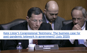 Kate Lister's U.S. Senate Testimony on Telework (July 29, 2020)