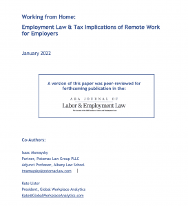 Cover image for Working from Home: Employment Law & Tax Implications of Remote Work for Employers